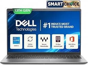 Dell 15 SmartChoice (Previously Inspiron), Intel 13th Gen Core i5-1334U, 16GB, 1TB SSD, FHD,15.6"/39.62cm, Win 11, MSO'24, Silver, 1.62kg, [Dell 15], 12 Month McAfee, Backlit KB, Thin & Light Laptop