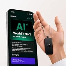 neosapien India's First AI Wearable, Neo 1 - Meeting Notetaker for Offline & in-Person Conversations - Smart Summaries, to-Dos and Reminders - Black