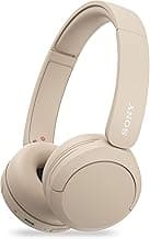 SonyWH-CH520 Wireless Bluetooth Headphones on Ear with Mic, Up to 50Hrs Battery, Quick Charge, DSEE Upscale, Multipoint Connectivity, Voice Assistant, Customized EQ-Beige