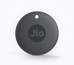 JioTag (2nd Generation) (Grey) - Android or iOS Compatible IP64 Rated Worldwide Item Finder for Keys, Wallets, Luggage, Gadgets and More |1+1 Year Battery | No SIM Needed