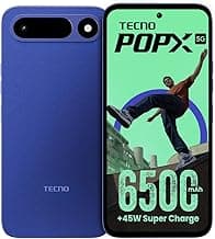 Tecno POP X 5G (Midnight Blue, 4GB+128GB) | 6500mAh+45W Fast Charger | IP64 Pro | MIL-STD 810H Protection | Upto 12GB* RAM | Fastest 8X Network Speed* with URSP | 120Hz Smooth Display | 50MP Camera