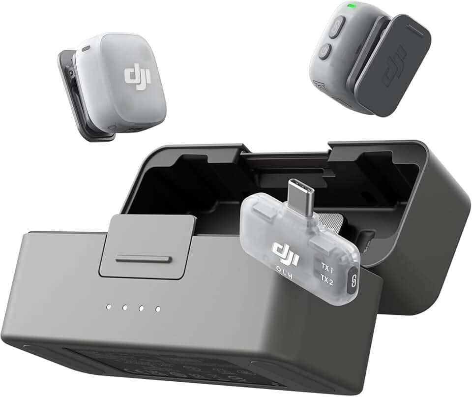 DJI Mic 2 (2 TX + 1 RX + Charging Case) Wireless Lavalier Microphone - Streamer Deluxe Edition (Ver 3)