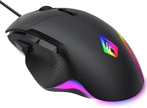 tizum Archer Tech Lab Wired Gaming Mouse, Precise Tracking, Rapid Response with Sunplus Sensor,12000 DPI Adjustable 1000Hz Polling, 8 Programmable Buttons, 6 RGB Lighting (Recurve 300)