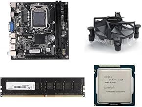 H61 Motherboard Combo Kit with Core i3 3rd Gen 3.30GHz | 4GB DDR3 RAM | CPU Fan | LGA1155 ATX Desktop Motherboard Processor Combo for Home Office Study | 2 Year Warranty