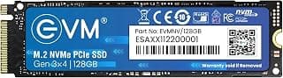 EVM 128GB NVMe M.2 SSD 2280 | PCIe Gen 3x4 Internal SSD | Up to 1800MB/s Read 700MB/s Write | Laptop Desktop Upgrade Storage | 5 Year Warranty (EVMNV-128GB)