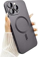 DIZOROMagnetic Case for iPhone 15 Pro Max Case [Compatible with MagSafe][Built-in Camera Lens Pro Maxtector] Slim Soft Silicone Bumper ShockPro Maxof Metallic Luster Back Cover - Natural Titanium