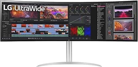 LG49" UltraWide™ Dual QHD Nano 144Hz IPS™ Curved Monitor (5120x1440), Expanded Workstation, VESA DisplayHDR™ 400, USB Type-C™, Dual Controller, NVIDIA® G-SYNC®, AMD FreeSync™ Premium Pro- 49WQ95C-W