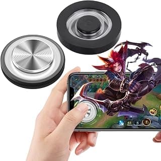 FLORISELL Mini Mobile Game Controller Joystick, Touch Screen Suction Cup Gamepad for Android iPhone Smartphone & Tablet, 360° Rotating Gaming Controller for Precise Movement