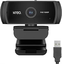 Kreo Owl Lite Full HD Webcam with 1080P 30 FPS, Auto-Focus and Built-in Dual Digital Mic, Plug and Play Setup for Video Call, Streaming, YouTube and More (Black, Owl Lite)