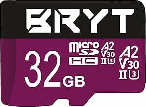 BRYT A2 V30 32GB Micro SD SDHC UHS-1 Memory Card 130 MB/s for Camera, Smartphone, Mobile & Tablets.