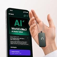 neosapien India's First AI Wearable, Neo 1 - Meeting Notetaker for Offline & in-Person Conversations - Smart Summaries, to-Dos and Reminders (Gunmetal)