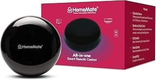 HomeMate Wi-Fi Smart IR Control Hub Compatible with Alexa, Google Home | All in One Infrared Remote for Smart Home Air Conditioner, Black