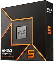 AMD Ryzen 5 9600X Desktop Processor with Integrated Radeon Graphics, 6 cores 12 Threads 32 MB Cache Base Clock 3.9GHz Upto 5.4GHz AM5 Socket, Memory DDR5 Up to 5600 MT/s, 65W TDP - 100-100001405WOF