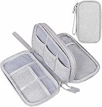 CAVALO - Be Unique Cable Organizer Bag for Travel | Electronics Accessories Pouch with Double Layer, Waterproof Fabric & Hand Strap | Portable Case for Chargers, Cables, Power Bank, USB (Grey)