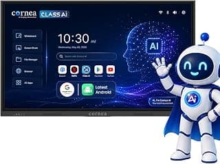 Cornea 65 Inches 4K UHD Touch Screen LED TV UltraTouch Display Interactive Flat Panel Monitor 3840x2160 Pixels Latest Android Version Ideal for Office,Institute With K12-Educational Content|8GB 128GB|