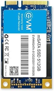 EVM 512GB mSATA Internal SSD - 520MB/s Read & 500MB/s Write - 5-Year Warranty (EVMMS/512GB)