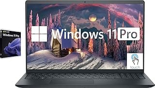 Dell Inspiron 15.6" Touchscreen Laptop, Windows 11 Pro, 40GB RAM, 2TB SSD, Intel i5-1155G7 Processor, Full HD IPS Display, Numeric Keypad, HDMI, Carbon Black