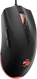 Zebronics Viper 50 Premium Gaming Wired Mouse, 12800 DPI, 1000Hz Polling Rate, Gaming Grade Sensor, Huano Switches, 6 DPI Levels, 7 Buttons, Advanced Windows Software Support, 1.5m USB Cable (Black)