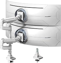 Heavy Duty Dual Monitor Arm for 17-49" Screens, Vertical Stack, 44lbs