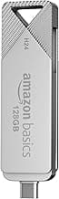 Amazon Basics 128GB OTG USB Flash Drive | 80+ Mbps Read Speed | Dual Interface Type-C & USB | High-Speed Data Transfer (Metal)