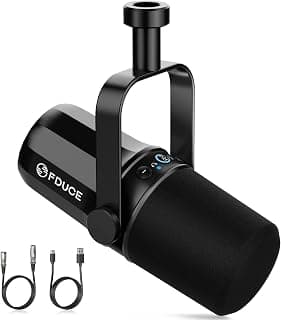 FDUCESL40 Dynamic Microphone, XLR/USB Podcast Recording PC Mic