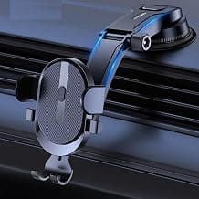 car Mobile Holder for Dashboard with 360 Degree Rotation Phone Holder in car with Quick Release Button, Strong Suction Cup Mount for Windshield & Dashboard, Mobile Holder for car