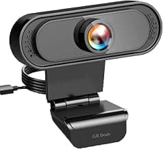720p HD Webcam with Microphone for Desktop PC & Laptop, USB Web Camera for Zoom, Teams, Skype, Video Calling, Streaming, Online Classes, Plug and Play, Noise-Isolating, Black.