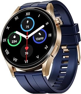 boAt Chrome Horizon, Premium Metal Body, Video Watch Faces, 1.51”(3.83cm) AMOLED Round Display, HRV & VO2 Max, Auto-Activity Detection, ASAP Charge, HRV Smartwatch for Men & Women (Royal Blue)