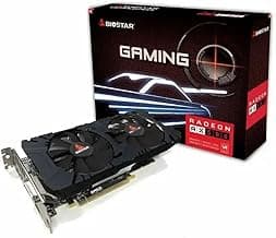 Biostar AMD Radeon RX 580 8GB 2048SP GDDR5 Graphics Card, 256-Bit PCIe 3.0 x16 Gaming GPU, DirectX 12 Video Card with HDMI/DVI/DisplayPort, Multi-Monitor Support, 4K Desktop Gaming Graphics Card
