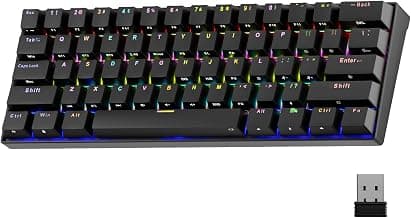 Zebronics Max Ninja 61W Mechanical Keyboard, 60% Compact Layout, Tri-Mode Rechargeable, N-Key Rollover, Linear Red Switches, 1000Hz Polling Rate, 61 Keys, Software Support, Win & Mac Support