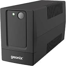 Geonix GXUPS600VA UPS 600VA/360W, Uninterrupted Power Supply System for Desktop PC Computers, Voltage Regulator, Auto Restart, Cold Start Function, BIS Approved, 2 Years Warranty, Black