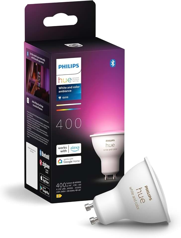 Philips Hue Play HDMI 8K Sync Box Hue White & Color Ambiance Smart LED Starter Kit with Hue Bridge - Sunrise & Sunset Wake Automations (Rev 1)