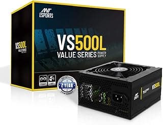 Ant Esports VS500L NonModular High Efficiency Gaming Power Supply/PSU with 1 x PCIe and 120mm Silent Fan