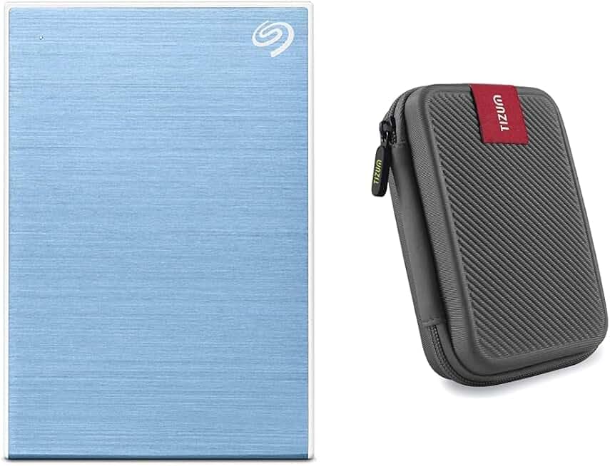 Seagate 1TB One Touch External Hard Drive with Password Protection & Rescue Services - Space Gray (Rev 2)