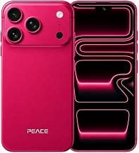PEACE i17 Pro Smartphone | 6.6inch LCD Display | 6GB RAM 64GB ROM | 5G | 5000 mah Big Battery, Red