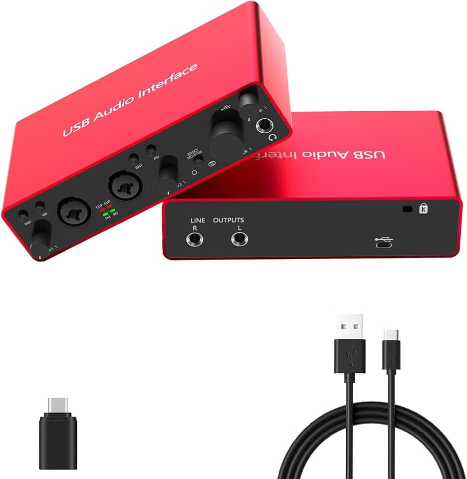Focusrite Scarlett 2i2 4th Gen USB Audio Interface - Master Studio Production Kit (Ver 2)