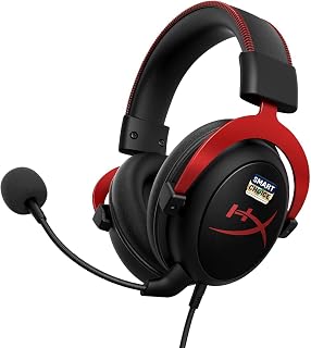 HyperX Cloud II Smartchoice Wired Gaming Headset for PC, PS5 / PS4. Active Noise Cancellation, Over Ear, circumaural, Closed Back, HyperX Virtual 7.1 Surround Sound - Black-Red (4P5M0AA)