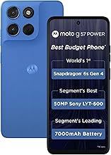 Motorola G57 Power 5G (Regatta, 8GB RAM, 128GB Storage) | Snapdragon 6s Gen 4 Processor | 6.72" FHD+ Display | 50MP LYT-600 + 8MP Ultrawide | 8MP Selfie Camera | 7000mAh Battery, 33W TurboPower | IP64