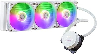 Cooler Master ML360L Core ARGB CPU Liquid Cooler - White | Support Intel & AMD Processor - LGA1700, LGA1200, LGA1151, AM5, AM4 | Gen S Dual Chamber Pump | 360mm AIO | New Pressure Optimised Fans