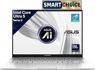 ASUS Zenbook 14,Smartchoice,Intel Core Ultra 5 (Series 2),16GB,1TB,3K OLED Touch Screen,14",120Hz,Win 11,M365 Basic (1Y)*,Office 2024, Silver,1.28 kg,UX3405CA-PZ345WS,Thin & Light Laptop