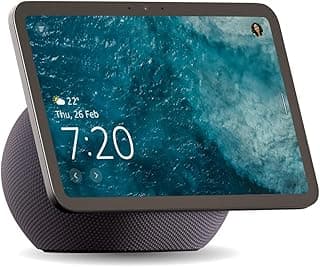 Amazon Echo Show 8 (newest model), vibrant 8.7" HD display with spatial audio & Alexa, new sleek design, smart home controls, 2x bass speaker, 13 MP camera, bluetooth, Graphite