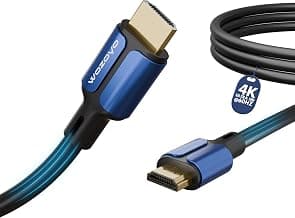 HDMI Cable V2.0 with Ethernet, Ultra HD 3D/4K@60Hz, 3 Meter, 18Gbps transmission Speed, HDR, Dolby Atmos, Compatible with all HDMI Devices Laptop Desktop TV Set-top Box Gaming Console