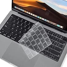 Keyboard Cover for MacBook Pro 14/16 (2021–2024, M1/M2/M3/M4 Pro/Max) & MacBook Air 13/15 (2021–2025, M2/M3/M4) TPU Clear Keyboard Skin
