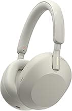 Sony WH-1000XM5 Best Active Noise Cancelling Wireless Bluetooth Over Ear Headphones with Mic for Clear Calling,Battery Life 30 Hours -White