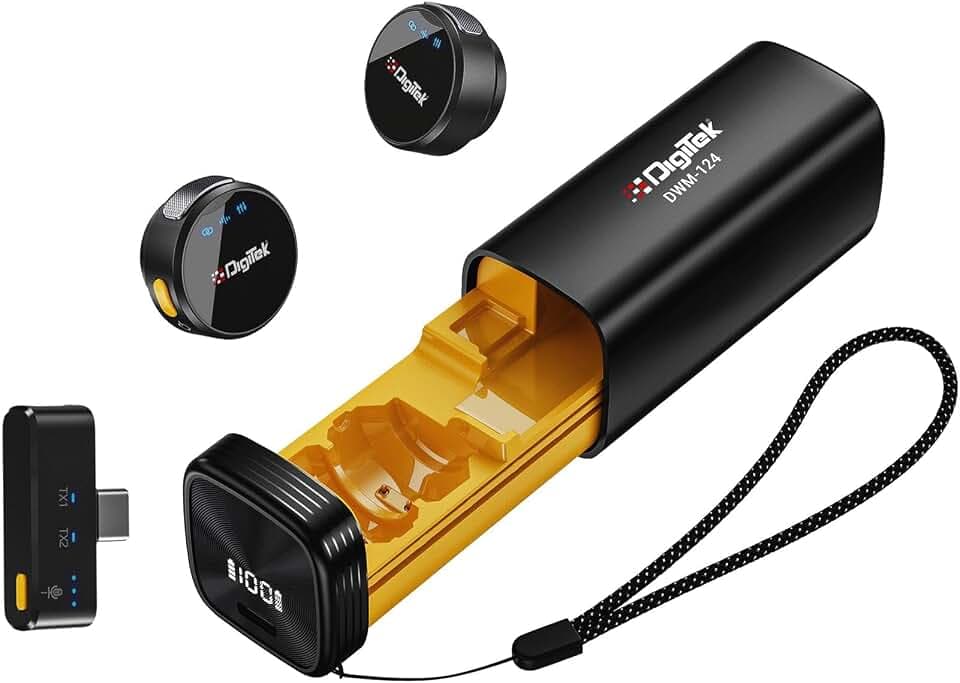 DJI Single Transmitter Mic Mic 2 Dual-Channel Wireless Microphone with Intelligent Noise Cancelling - 18-Hour Total Battery (Rev 1)