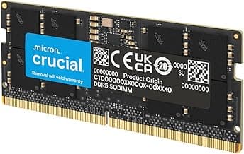 Crucial 32GB DDR5-5600 SODIMM CL46 (16Gbit)