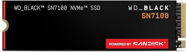Western Digital WD Black SN7100 NVMe 2TB, Upto 7250MB/s R, 6900MB/s W, 5Y Warranty, PCIe Gen 4 NVMe M.2 (2280), Gaming Storage, Internal Solid State Drive (SSD) (WDS200T4X0E-00CJA0)