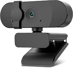 ANT Iris Full HD 1080P Webcam with Microphone for PC & Laptop, USB Plug & Play, 30FPS, Fixed Focus, Auto Exposure, 65° Wide Angle, USB Camera for Zoom, Teams, Skype, Google Meet & Streaming
