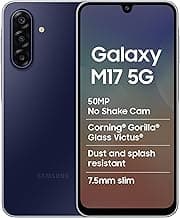 Samsung Galaxy M17 5G Mobile (Sapphire Black, 6GB RAM, 128GB Storage) | 50MP OIS Triple Camera | Super AMOLED Display | Gorilla Glass Victus | 6 Gen OS Upgrades | Knox Security | AI