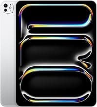 AppleiPad Pro 13″ (M4): Ultra Retina XDR Display, 2TB, 12MP Front Camera / 12MP Back Camera, LiDAR Scanner, Wi-Fi 6E + 5G Cellular with eSIM, All-Day Battery Life, Standard Glass — Silver